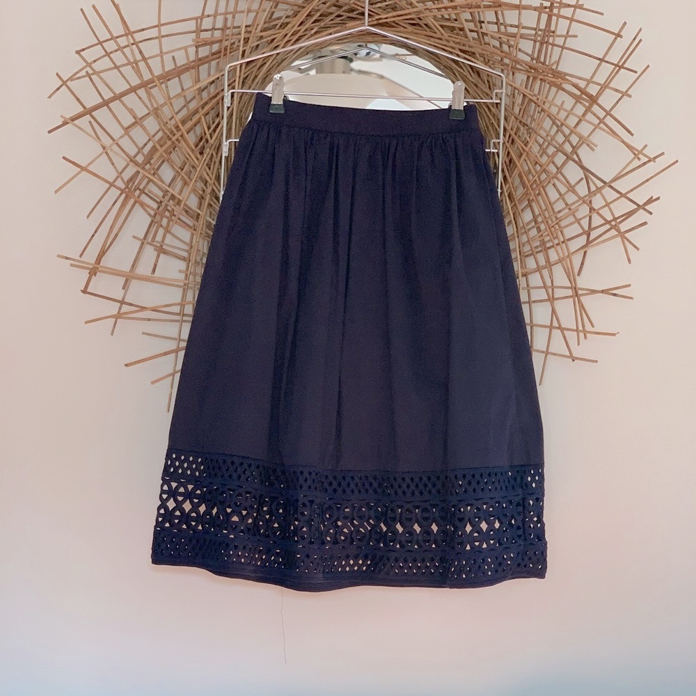 Ted Baker || eyelet lace panel circle skirt